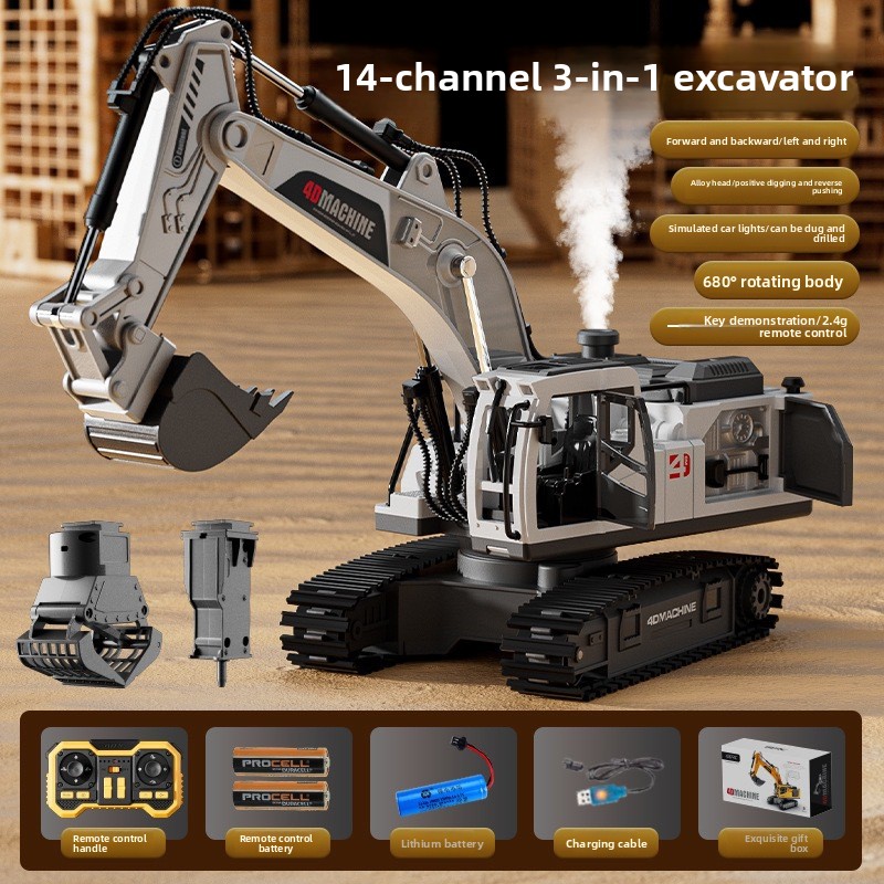 14CH 3-in-1 RC Alloy Excavator - Home Automation Tutorial recension och pris